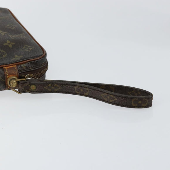 LOUIS VUITTON Monogram Marly Dragonne PM Clutch Bag M51827 LV Auth BA6921