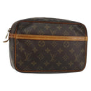 LOUIS VUITTON Monogram Compiegne 23 Clutch Bag M51847 LV Auth BA6924-1