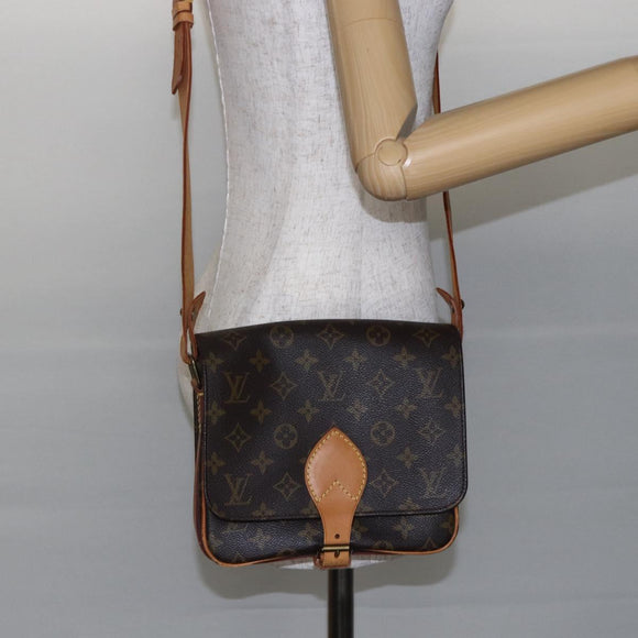 LOUIS VUITTON Monogram Cartouchiere MM Shoulder Bag M51253 LV Auth BA6928