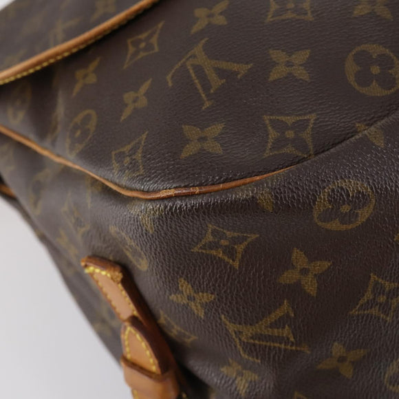 LOUIS VUITTON Monogram Saumur 35 Shoulder Bag M42254 LV Auth BA6948