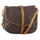LOUIS VUITTON Monogram Saumur 35 Shoulder Bag M42254 LV Auth BA6948-1