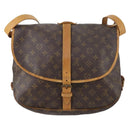 LOUIS VUITTON Monogram Saumur 35 Shoulder Bag M42254 LV Auth BA6948-2