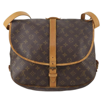 LOUIS VUITTON Monogram Saumur 35 Shoulder Bag M42254 LV Auth BA6948 - 0