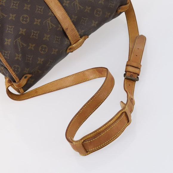LOUIS VUITTON Monogram Saumur 35 Shoulder Bag M42254 LV Auth BA6948