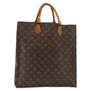 LOUIS VUITTON Monogram Sac Plat Hand Bag M51140 LV Auth BA6954-1