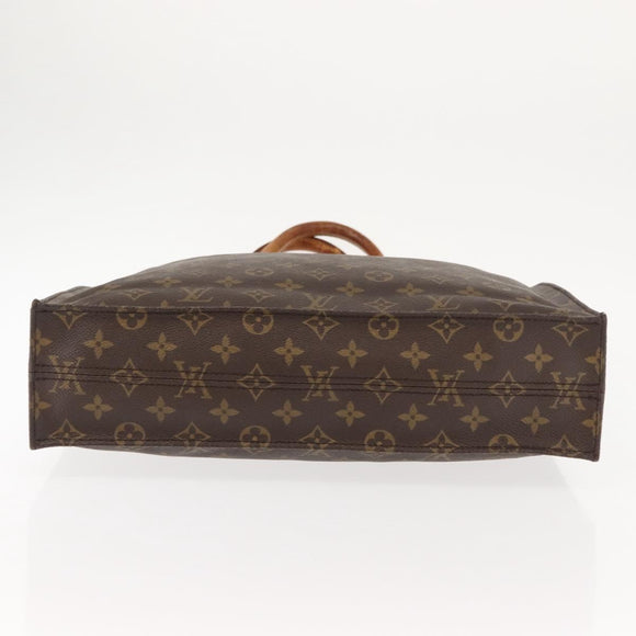 LOUIS VUITTON Monogram Sac Plat Hand Bag M51140 LV Auth BA6954
