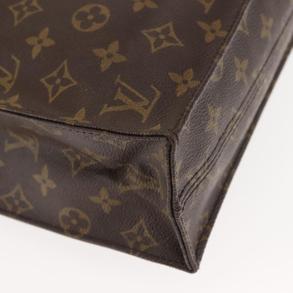 LOUIS VUITTON Monogram Sac Plat Hand Bag M51140 LV Auth BA6954