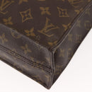 LOUIS VUITTON Monogram Sac Plat Hand Bag M51140 LV Auth BA6954-16