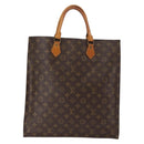 LOUIS VUITTON Monogram Sac Plat Hand Bag M51140 LV Auth BA6954-2