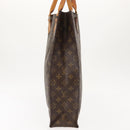 LOUIS VUITTON Monogram Sac Plat Hand Bag M51140 LV Auth BA6954-4