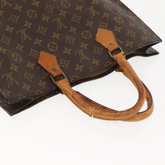 LOUIS VUITTON Monogram Sac Plat Hand Bag M51140 LV Auth BA6954