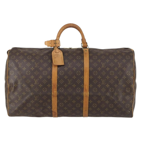 LOUIS VUITTON Monogram Keepall 60 Boston Bag M41422 LV Auth BA6961