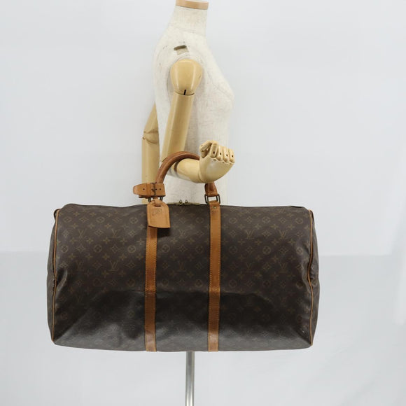 LOUIS VUITTON Monogram Keepall 60 Boston Bag M41422 LV Auth BA6961