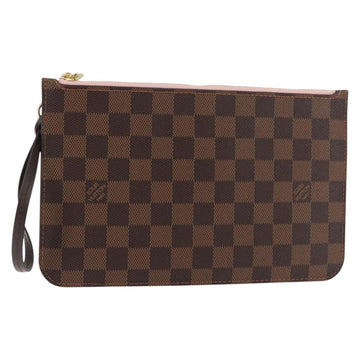 LOUIS VUITTON Damier Ebene Neverfull MM Pouch Accessory Pouch LV Auth BA6975