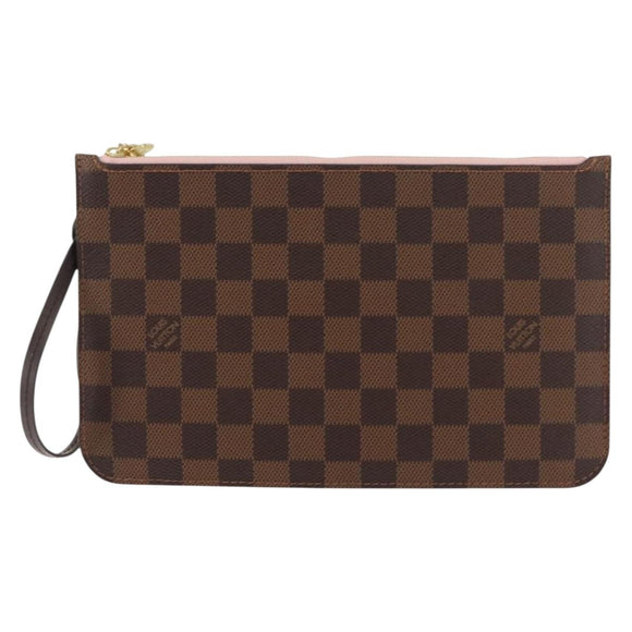 LOUIS VUITTON Damier Ebene Neverfull MM Pouch Accessory Pouch LV Auth BA6975