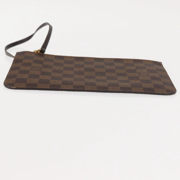 LOUIS VUITTON Damier Ebene Neverfull MM Pouch Accessory Pouch LV Auth BA6975