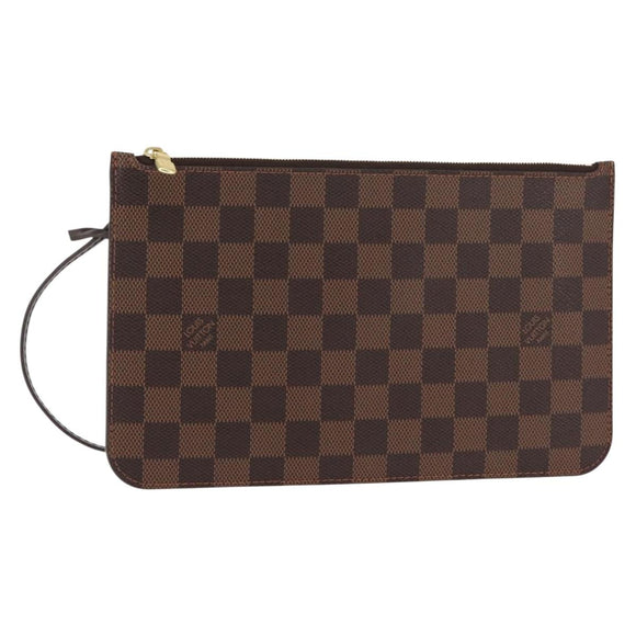 LOUIS VUITTON Damier Ebene Neverfull MM Pouch Accessory Pouch LV Auth BA6976