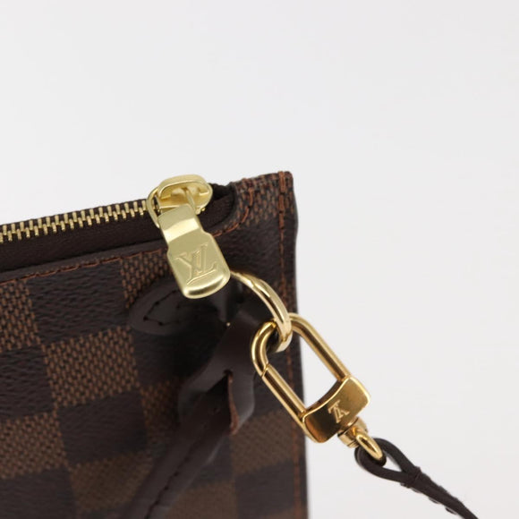 LOUIS VUITTON Damier Ebene Neverfull MM Pouch Accessory Pouch LV Auth BA6976