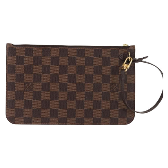 LOUIS VUITTON Damier Ebene Neverfull MM Pouch Accessory Pouch LV Auth BA6976