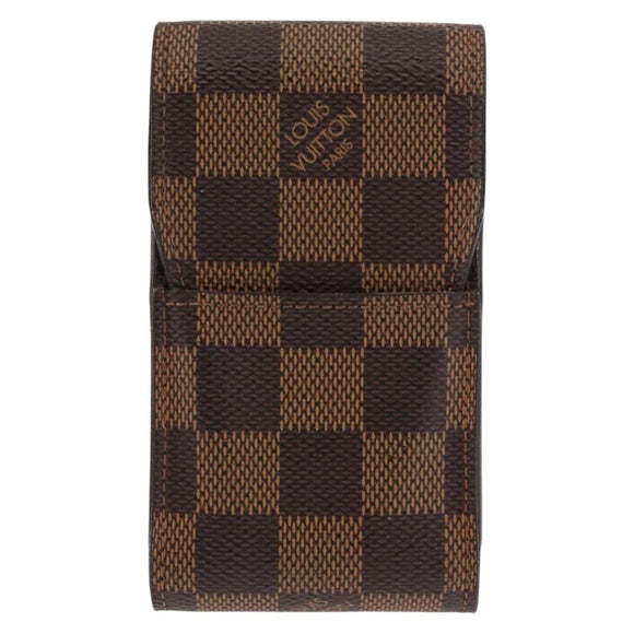 LOUIS VUITTON Damier Ebene Etui Cigarette Case N63024 LV Auth BA6978