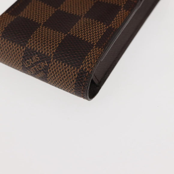 LOUIS VUITTON Damier Ebene Etui Cigarette Case N63024 LV Auth BA6978