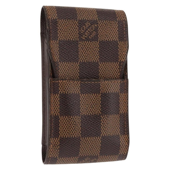 LOUIS VUITTON Damier Ebene Etui Cigarette Case N63024 LV Auth BA6979