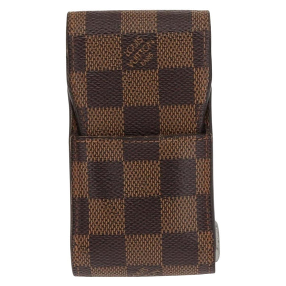 LOUIS VUITTON Damier Ebene Etui Cigarette Case N63024 LV Auth BA6979