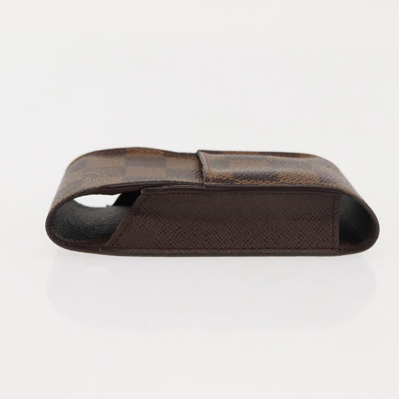 LOUIS VUITTON Damier Ebene Etui Cigarette Case N63024 LV Auth BA6979