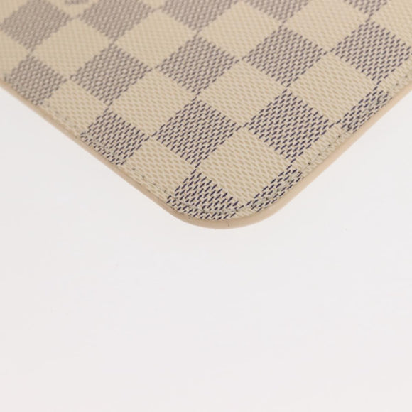 LOUIS VUITTON Damier Azur Neverfull PM Pouch Accessory Pouch LV Auth BA6980