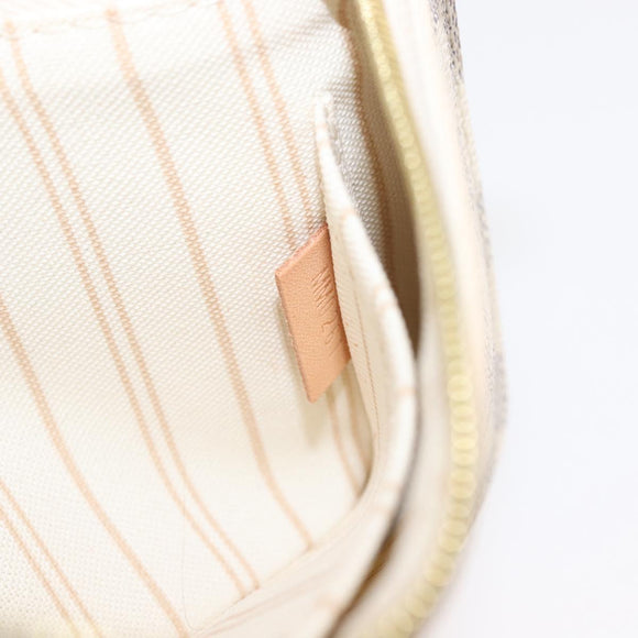 LOUIS VUITTON Damier Azur Neverfull PM Pouch Accessory Pouch LV Auth BA6980