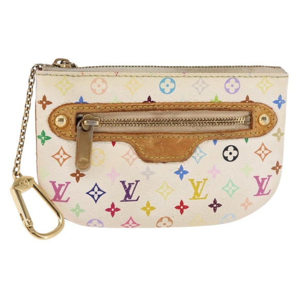 LOUIS VUITTON Monogram Multicolor Pochette MM Pouch White M60028 LV Auth BA6983