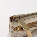 LOUIS VUITTON Monogram Multicolor Pochette MM Pouch White M60028 LV Auth BA6983-9