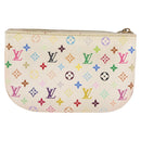LOUIS VUITTON Monogram Multicolor Pochette MM Pouch White M60028 LV Auth BA6983-2