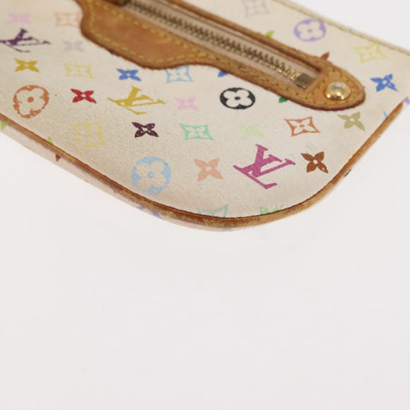 LOUIS VUITTON Monogram Multicolor Pochette MM Pouch White M60028 LV Auth BA6983