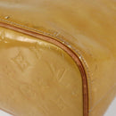 LOUIS VUITTON Monogram Vernis Houston Hand Bag Beige M91004 LV Auth BA6986-8