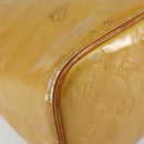 LOUIS VUITTON Monogram Vernis Houston Hand Bag Beige M91004 LV Auth BA6986-15