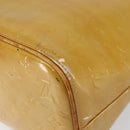LOUIS VUITTON Monogram Vernis Houston Hand Bag Beige M91004 LV Auth BA6986-16