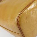 LOUIS VUITTON Monogram Vernis Houston Hand Bag Beige M91004 LV Auth BA6986-17