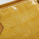 LOUIS VUITTON Monogram Vernis Houston Hand Bag Beige M91004 LV Auth BA6986-9