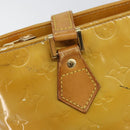 LOUIS VUITTON Monogram Vernis Houston Hand Bag Beige M91004 LV Auth BA6986-18
