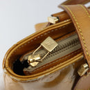 LOUIS VUITTON Monogram Vernis Houston Hand Bag Beige M91004 LV Auth BA6986-19