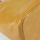 LOUIS VUITTON Monogram Vernis Houston Hand Bag Beige M91004 LV Auth BA6988-14