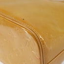 LOUIS VUITTON Monogram Vernis Houston Hand Bag Beige M91004 LV Auth BA6988-15