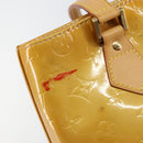 LOUIS VUITTON Monogram Vernis Houston Hand Bag Beige M91004 LV Auth BA6988-10