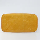 LOUIS VUITTON Monogram Vernis Houston Hand Bag Beige M91004 LV Auth BA6988-5