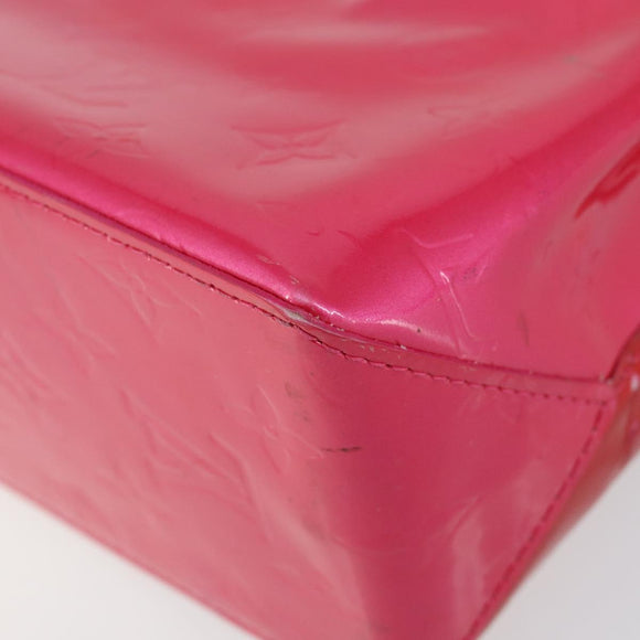 LOUIS VUITTON Monogram Vernis Reade PM Hand Bag Fuchsia Pink M91221 Auth BA6996