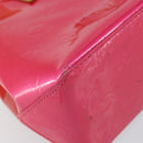 LOUIS VUITTON Monogram Vernis Reade PM Hand Bag Fuchsia Pink M91221 Auth BA6996-14