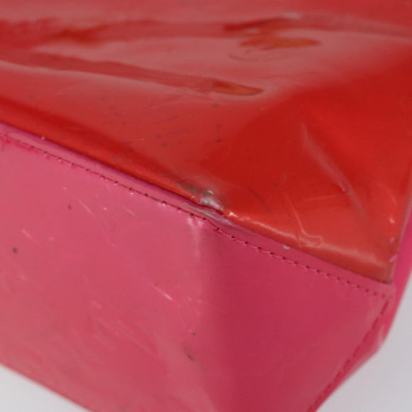 LOUIS VUITTON Monogram Vernis Reade PM Hand Bag Fuchsia Pink M91221 Auth BA6996