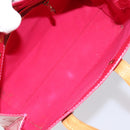LOUIS VUITTON Monogram Vernis Reade PM Hand Bag Fuchsia Pink M91221 Auth BA6996-11