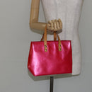 LOUIS VUITTON Monogram Vernis Reade PM Hand Bag Fuchsia Pink M91221 Auth BA6996-22